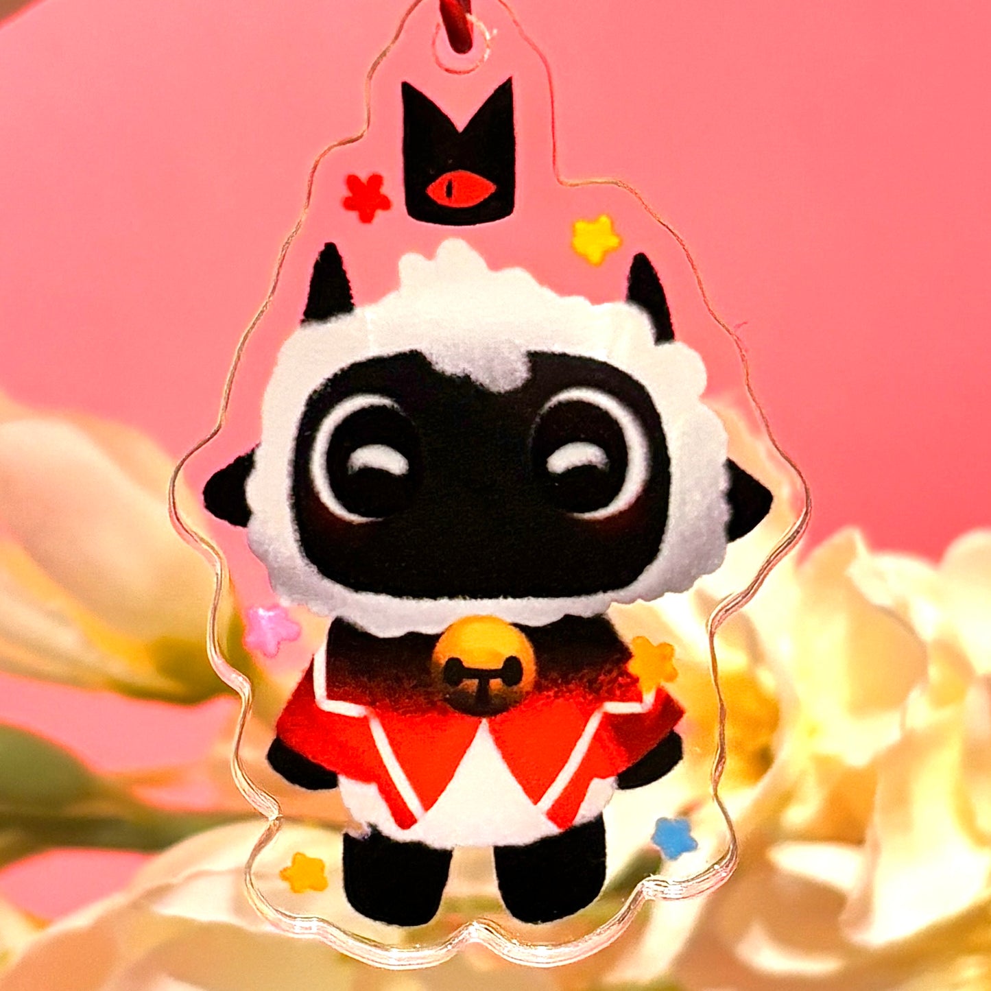 Good & Bad LAMBERT Keychains from Cult of the Lamb – Perfect for Best Friends!