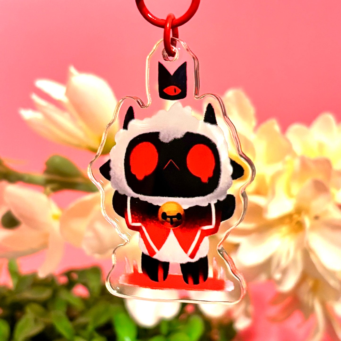 Good & Bad LAMBERT Keychains from Cult of the Lamb – Perfect for Best Friends!
