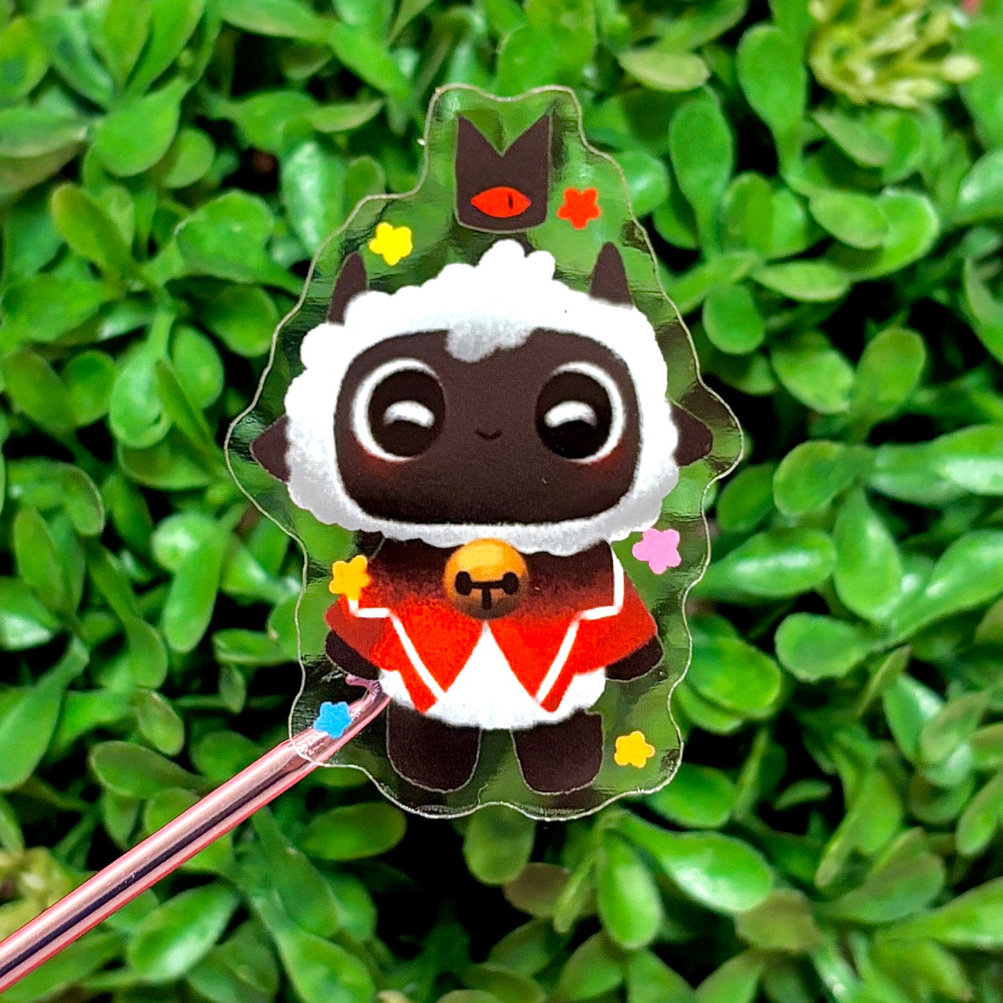 GOOD & BAD LAMBERT stickers from Cult of the Lamb – Perfect for Best Friends! (matching keychains also available)