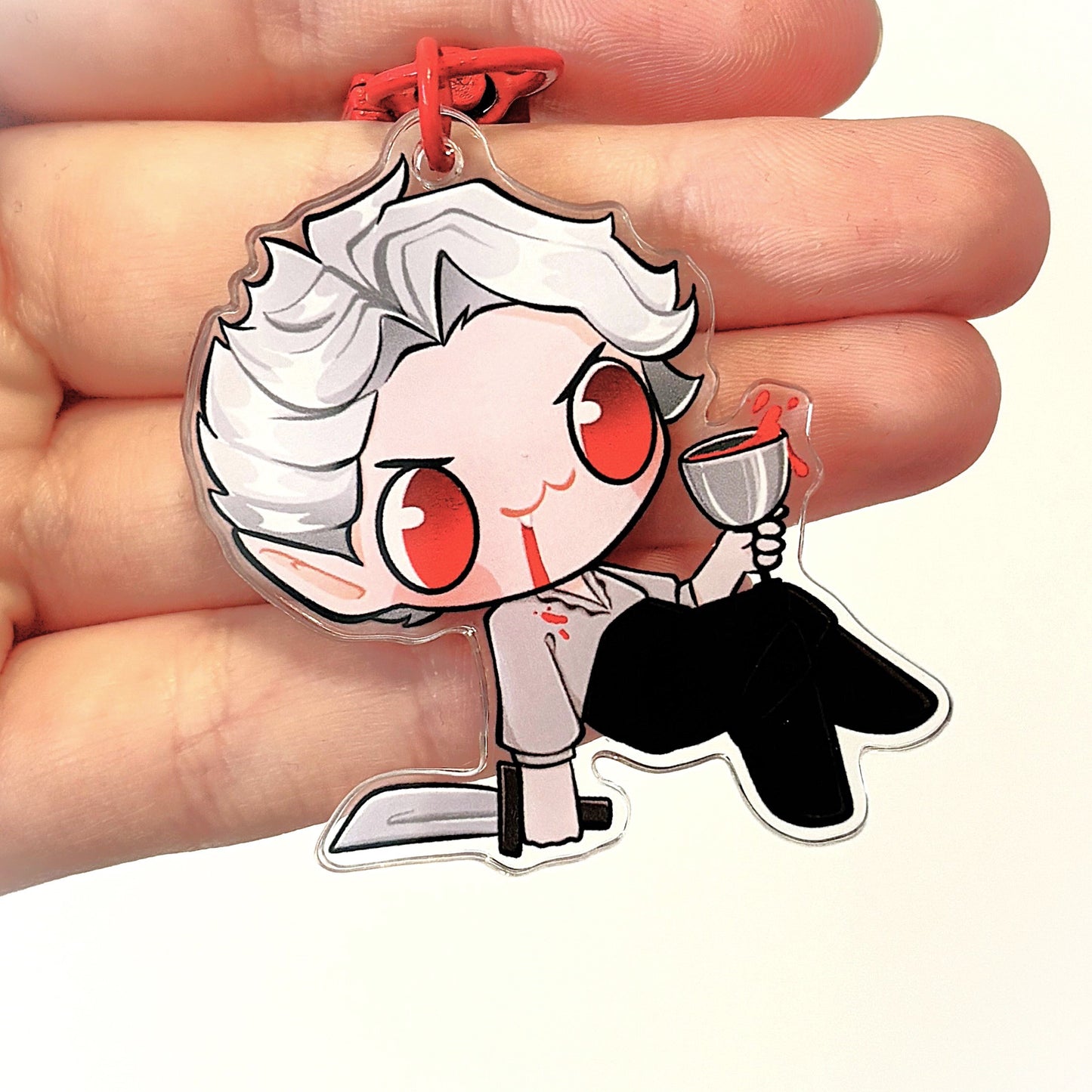 Astarion Baldur's Gate inspired Keychain (matching BG3 sticker available)
