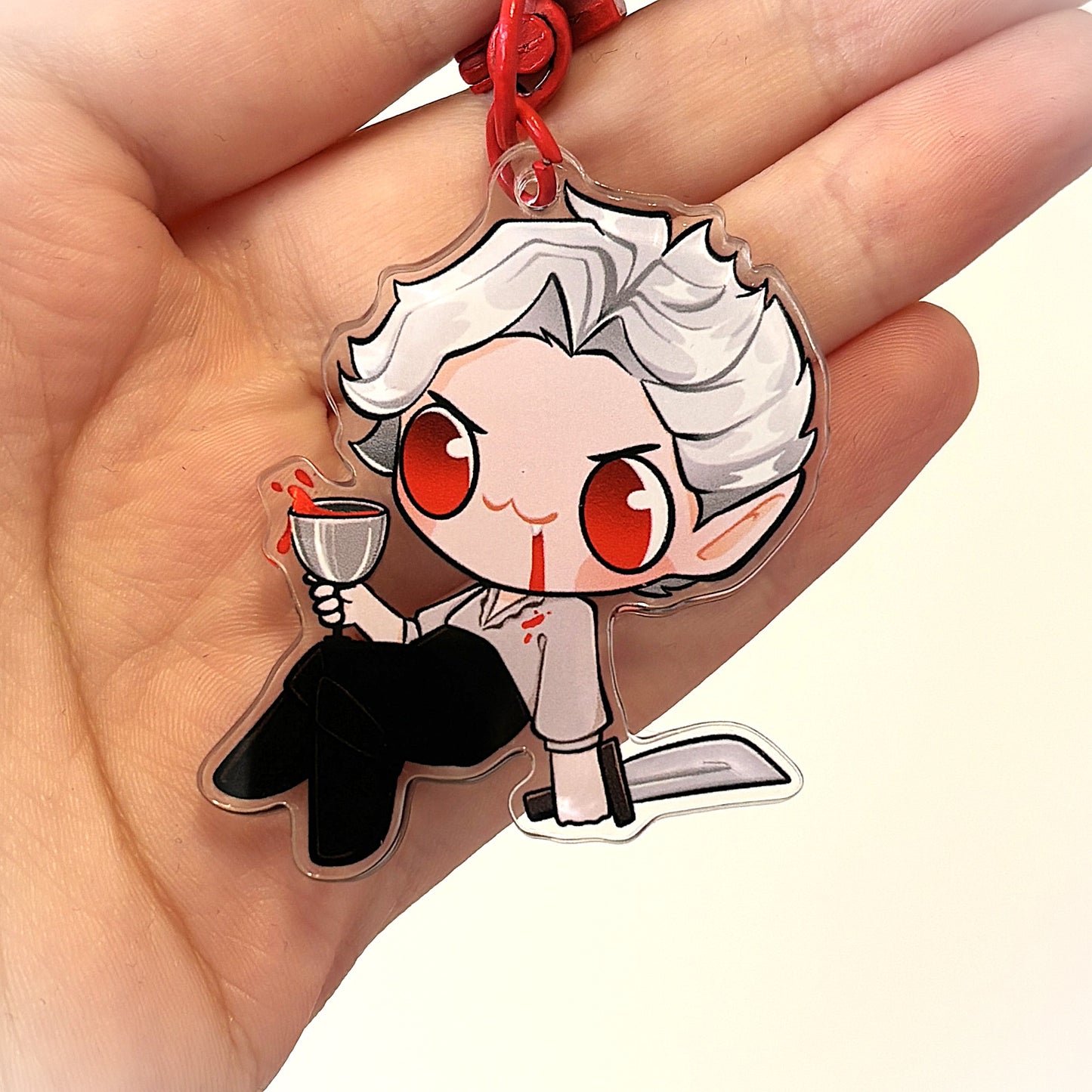 Astarion Baldur's Gate inspired Keychain (matching BG3 sticker available)
