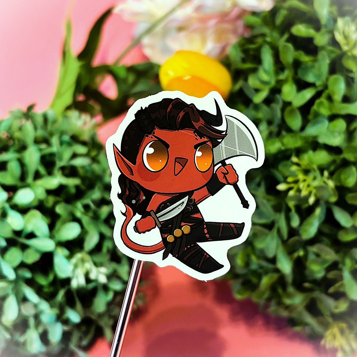 KARLACH Baldur's GATE inspired STICKER (matching BG3 keychain available)