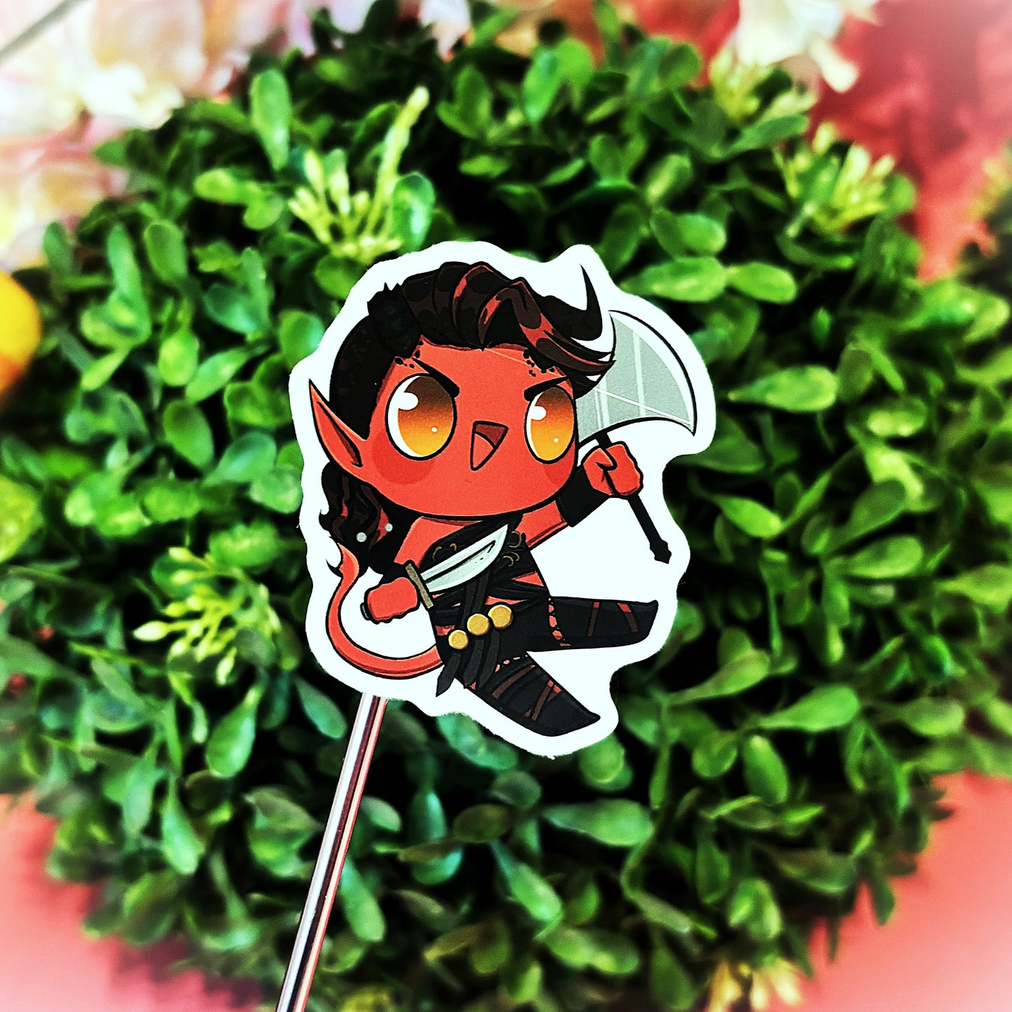 KARLACH Baldur's GATE inspired STICKER (matching BG3 keychain available)