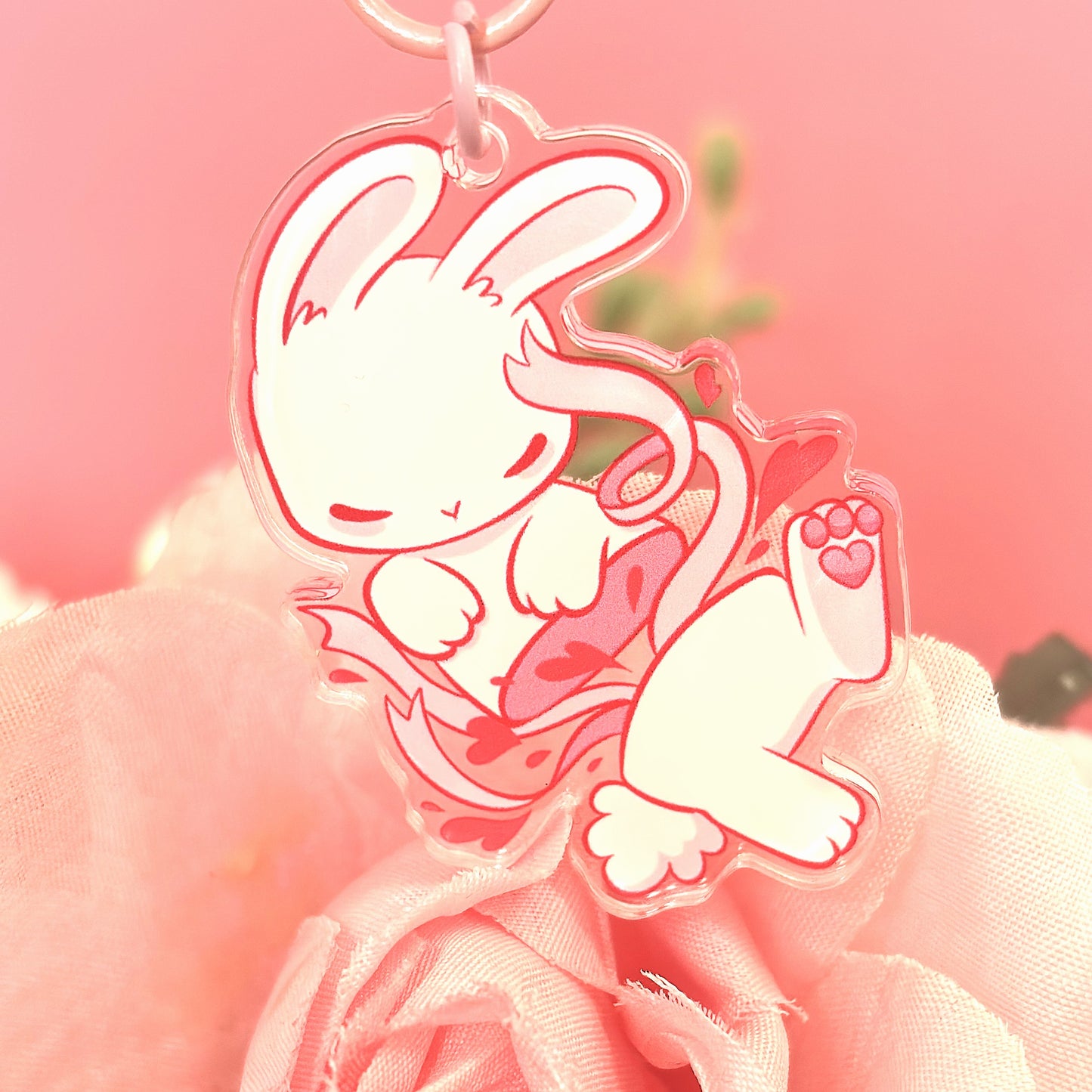 Love Bunny Light Gore Keychain – Whimsical With A Touch Of Wild!