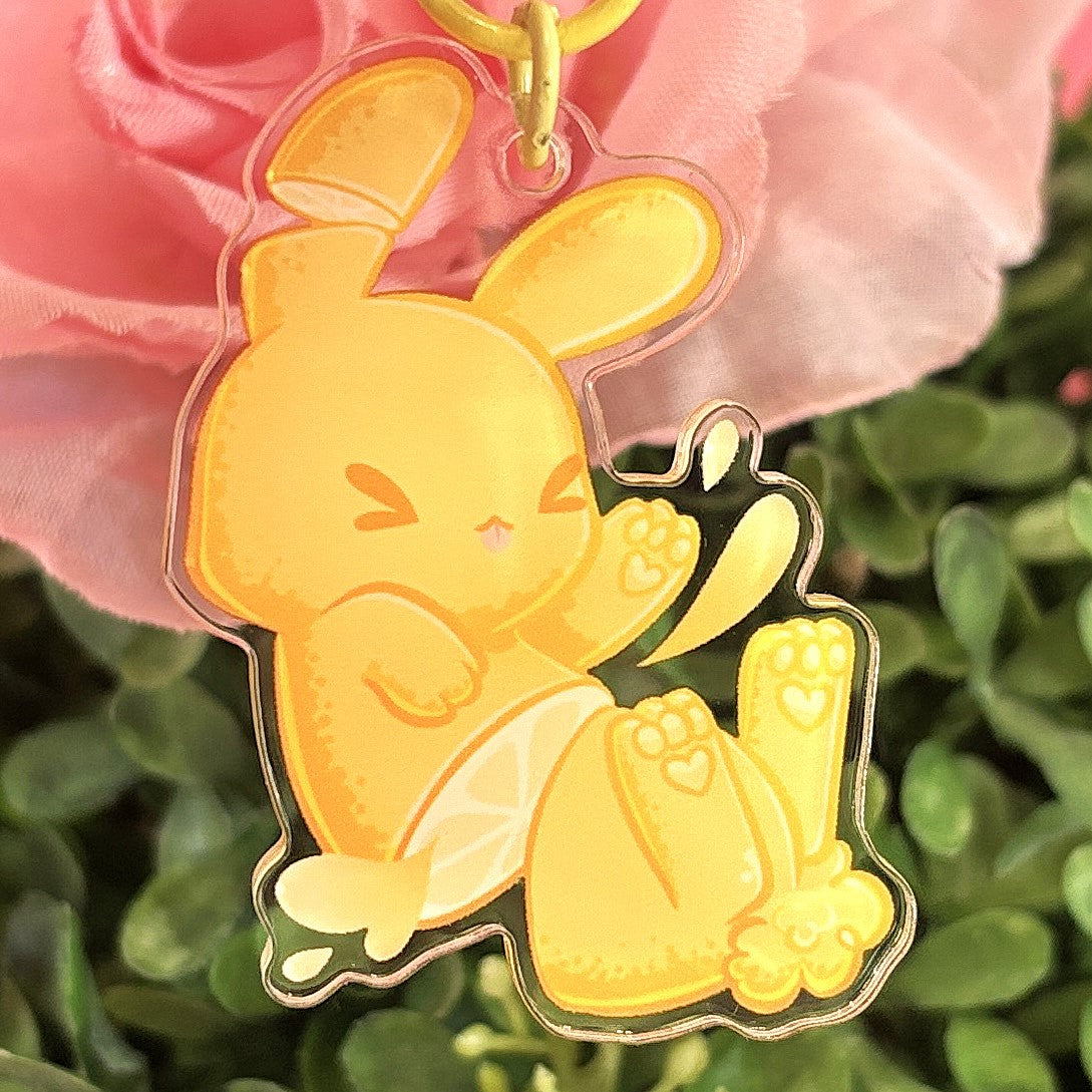 Lemon Slice Bunny Keychain – Tart, Sweet, And A Little Twisted!