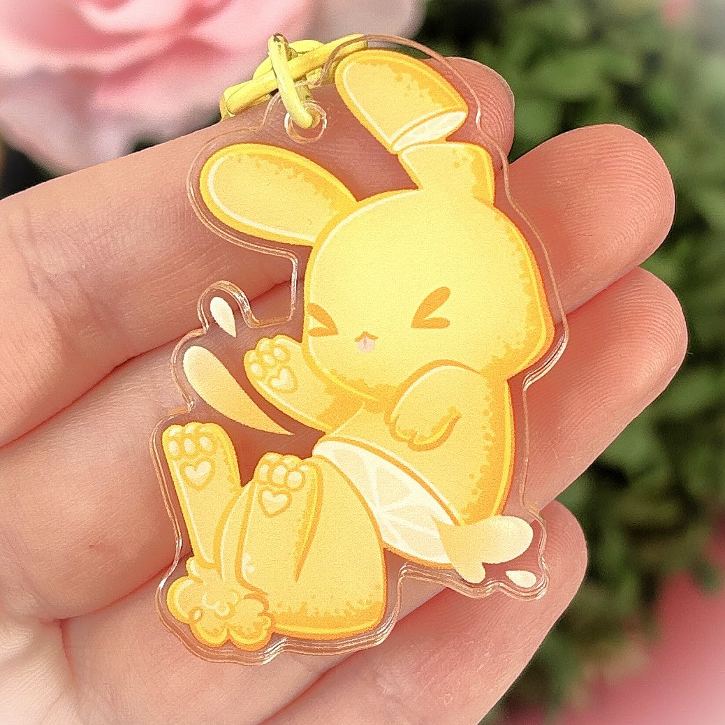 Lemon Slice Bunny Keychain – Tart, Sweet, And A Little Twisted!