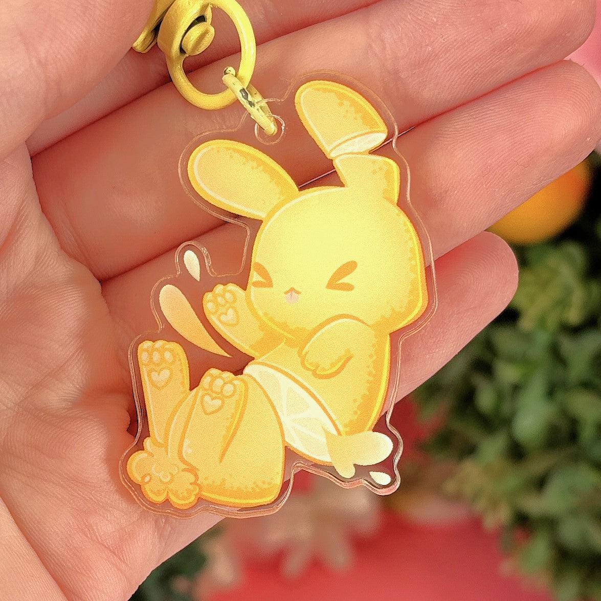 Lemon Slice Bunny Keychain – Tart, Sweet, And A Little Twisted!