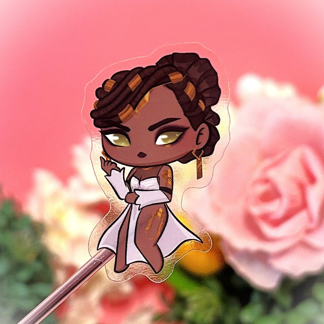 Mel Sticker – Elegant Charm of Arcane in Transparent Vinyl