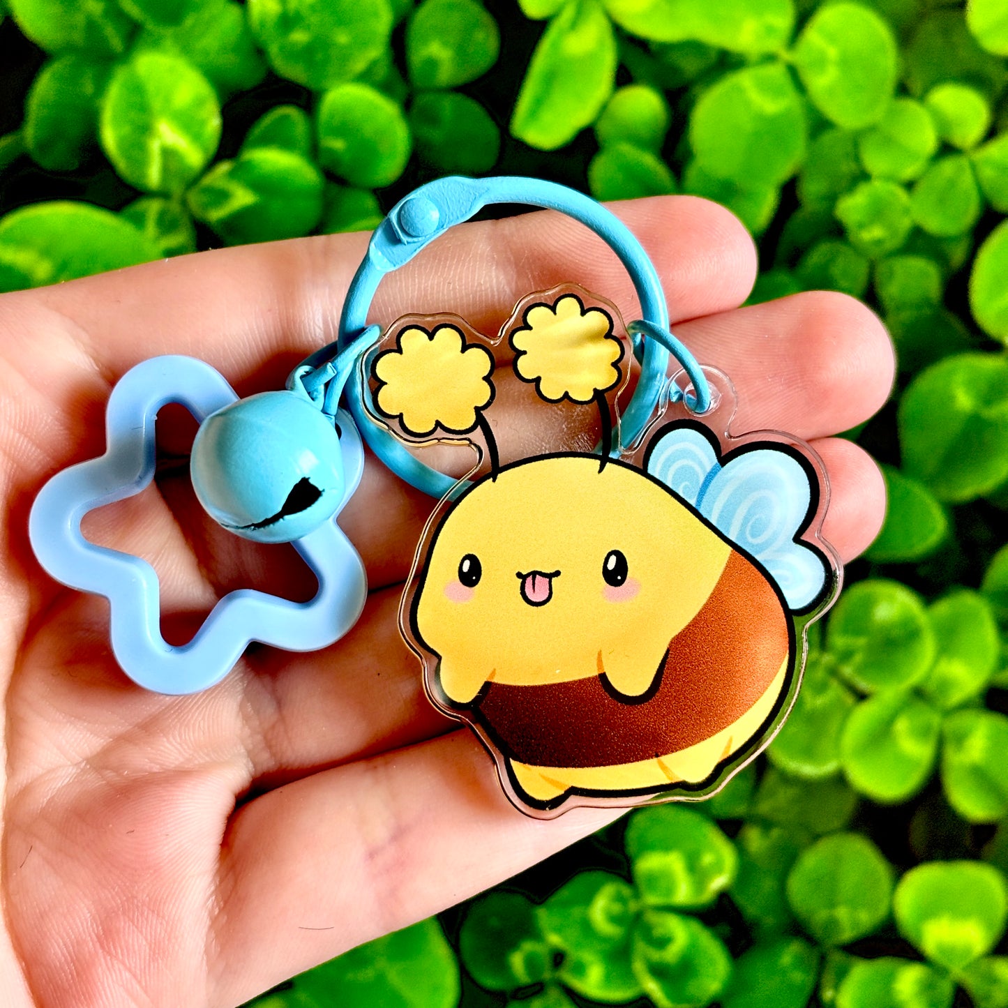 Bee with Bell Keychain