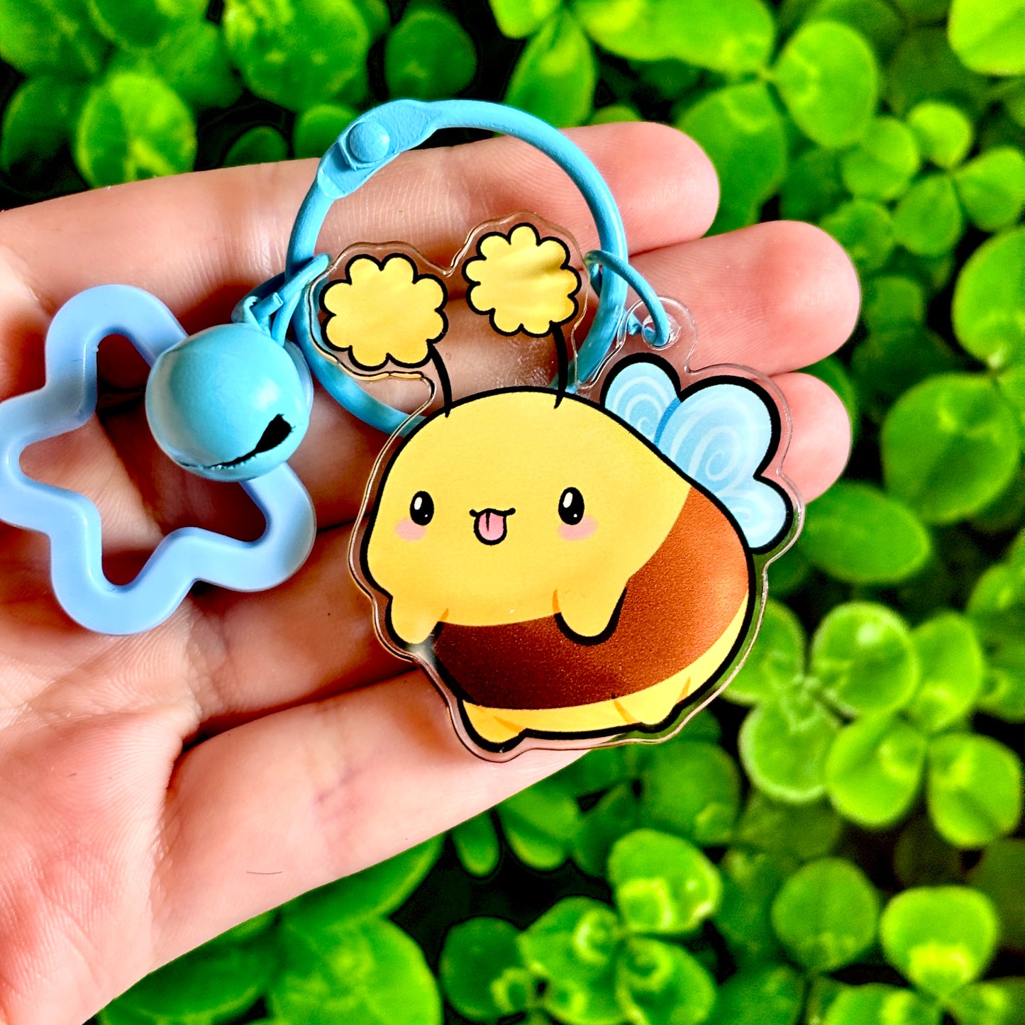 Bee with Bell Keychain