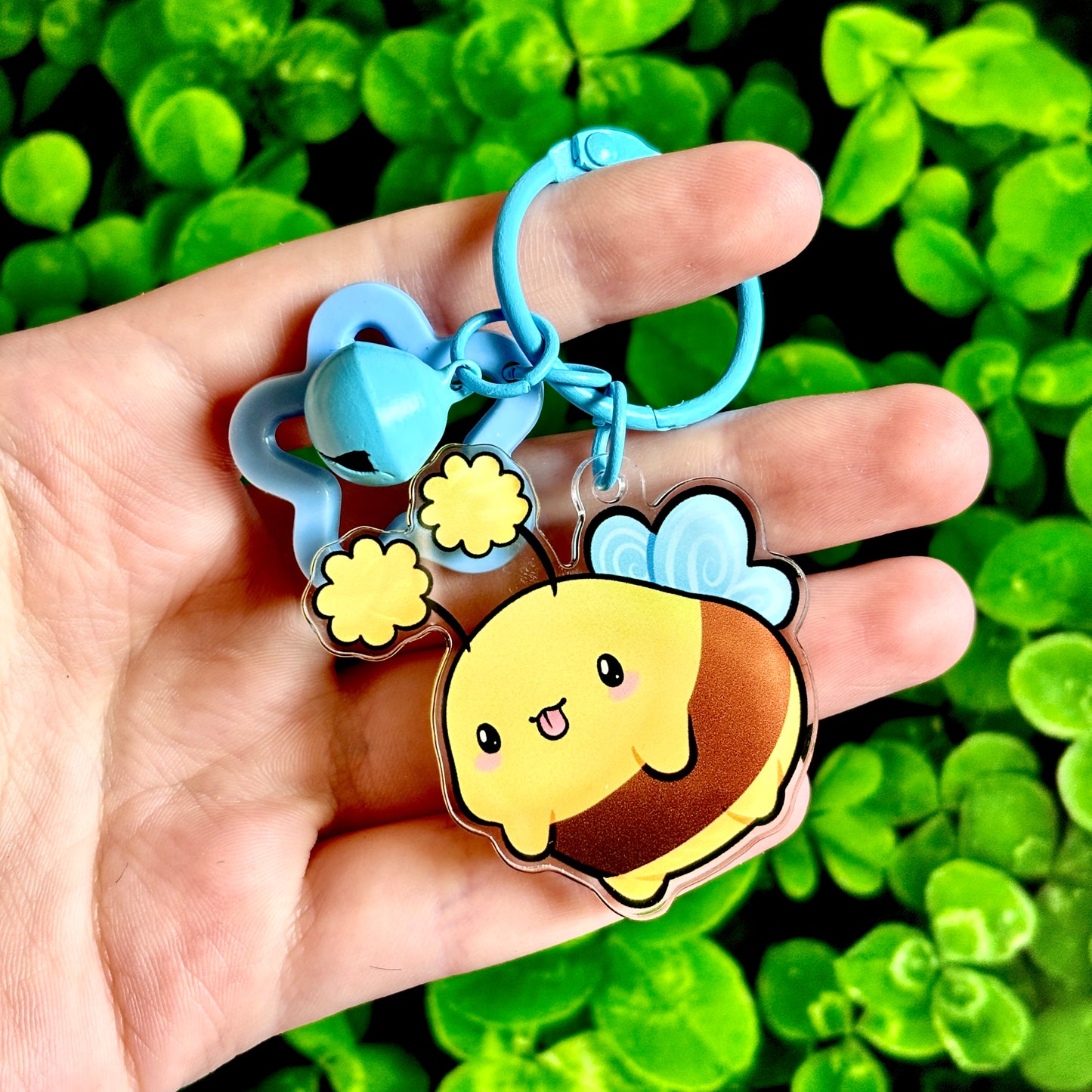 Bee with Bell Keychain