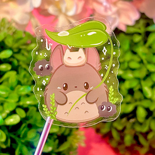 TOTORO from Ghibli Studio transparent STICKER (matching keychain also available)