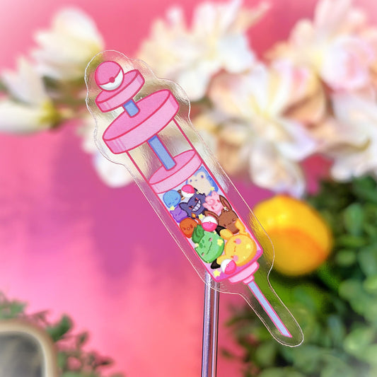 Adorable Syringe Sticker with Favorite Poke Creatures (matching keychain available)