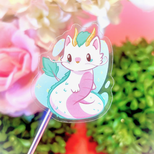 Adorable Dragon Haku Sticker - Spirited Away - Studio Ghibli (matching keychain available)