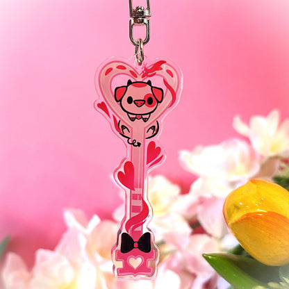 Angel Nugget Pig Key Devil Keychain