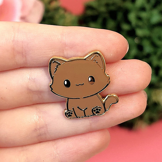 Charming Brown Cat Pin – For Cat Lovers! [More Colors and Breeds Available in My Shop]