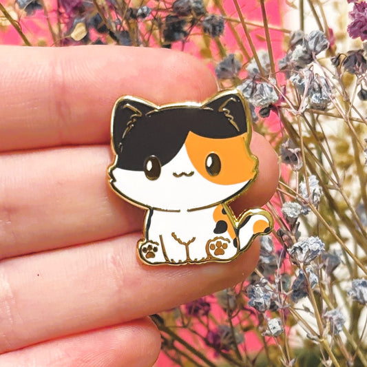 Lovely Calico Cat Pin – Celebrate The Beauty Of Multicolored Felines! [More Colors and Breeds Available in My Shop]