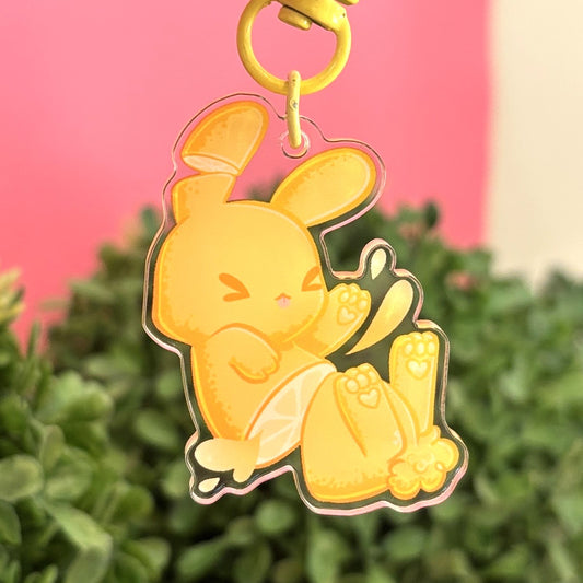 Lemon Slice Bunny Keychain – Tart, Sweet, And A Little Twisted!