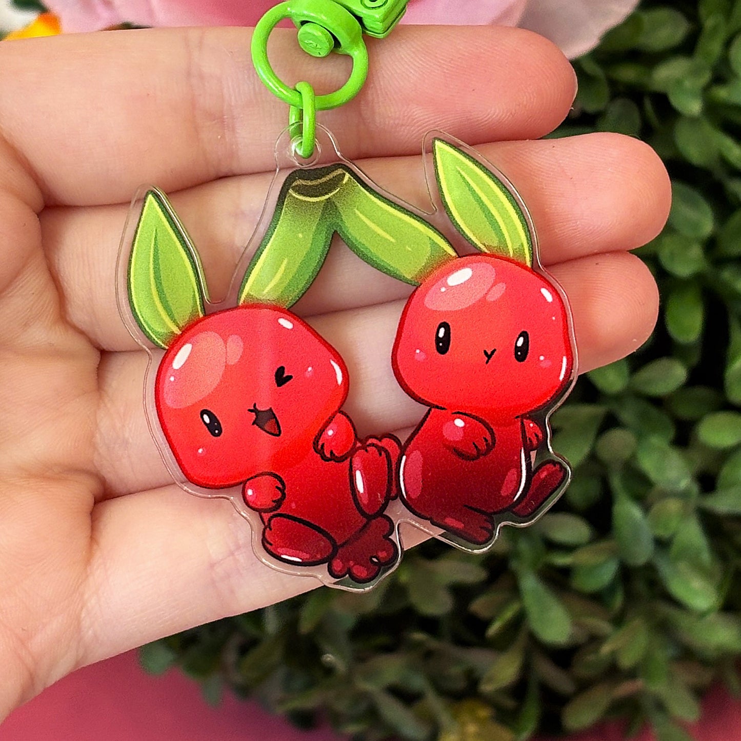 Cherry Bunny Keychain – Sweet Pair for the Perfect Pair!