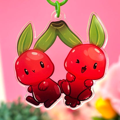 Cherry Bunny Keychain – Sweet Pair for the Perfect Pair!