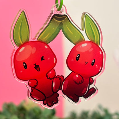 Cherry Bunny Keychain – Sweet Pair for the Perfect Pair!