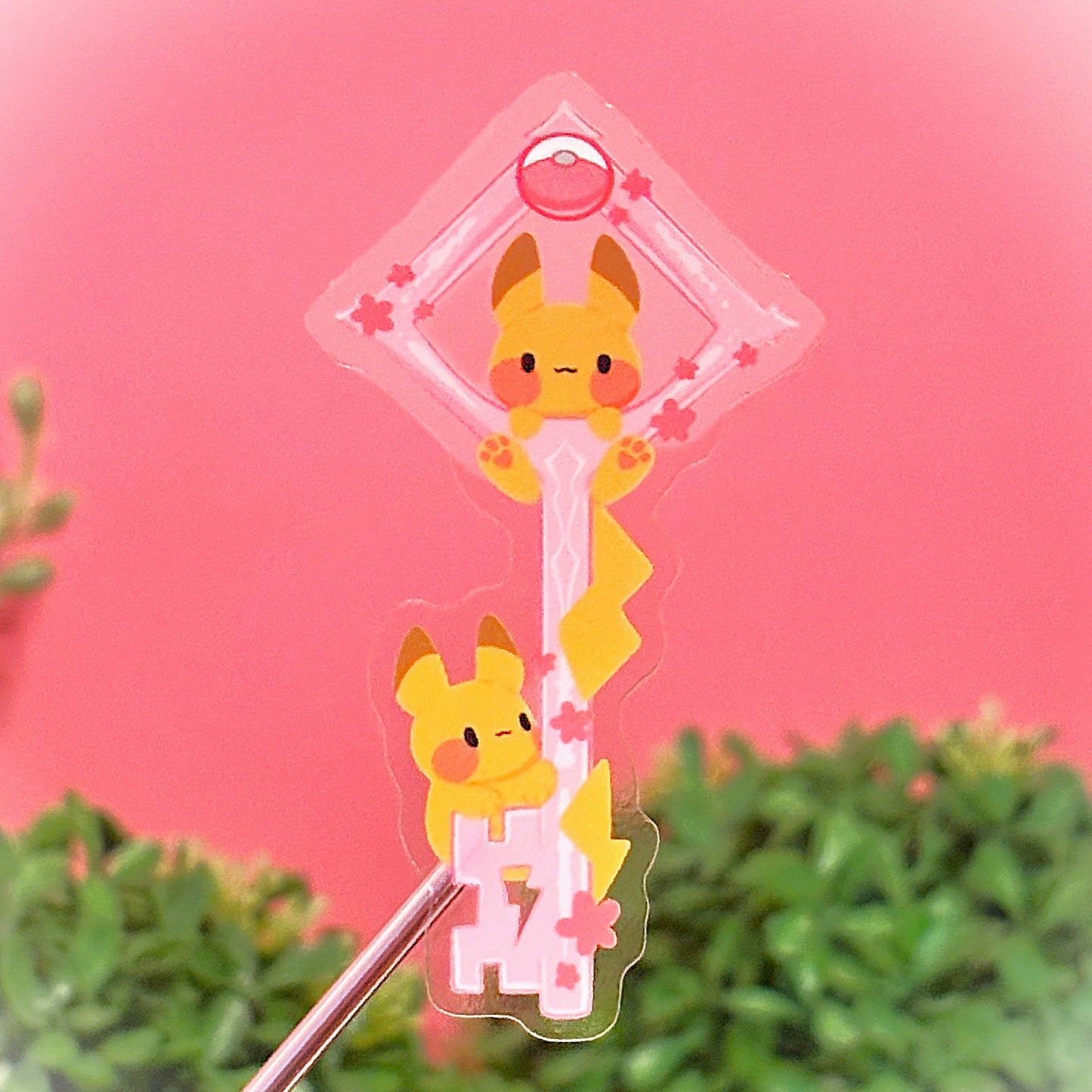 Pika Key Transparent Sticker – Electric Charm for Any Surface!