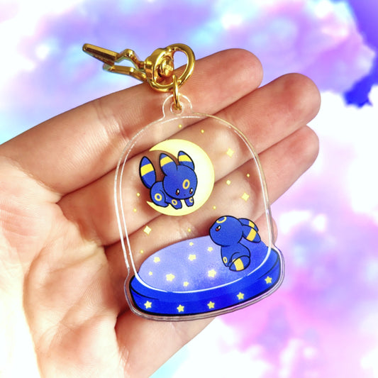 Poke Umbreon Terrarium Keychain – Nocturnal Charm