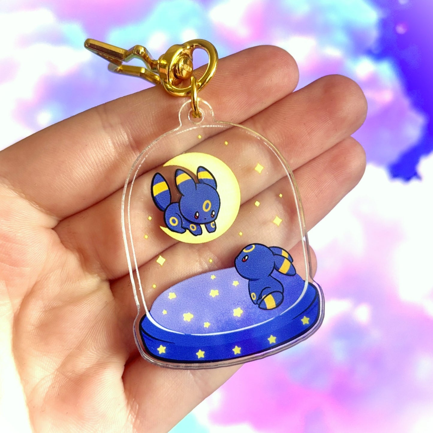 Poke Umbreon Terrarium Keychain – Nocturnal Charm