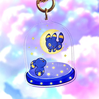 Poke Umbreon Terrarium Keychain – Nocturnal Charm