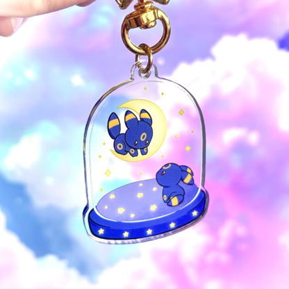 Poke Umbreon Terrarium Keychain – Nocturnal Charm