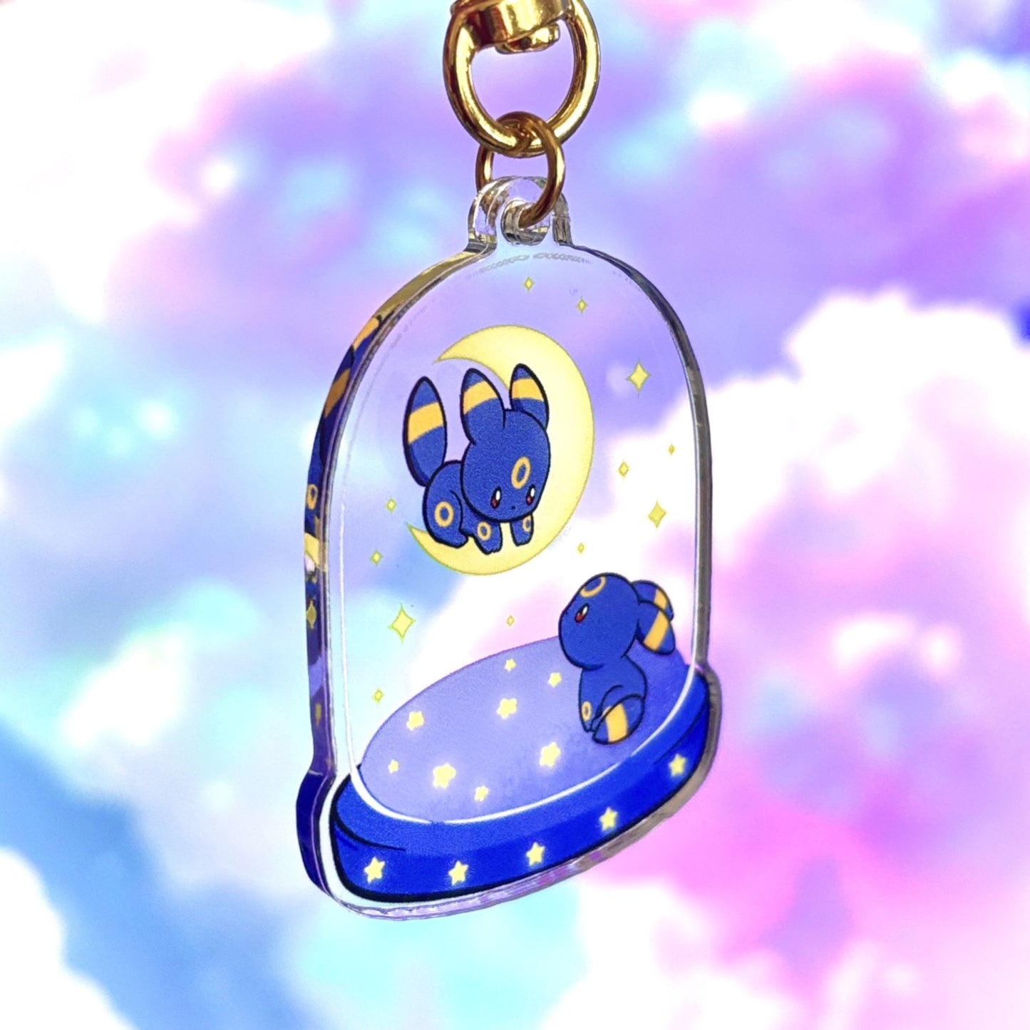 Poke Umbreon Terrarium Keychain – Nocturnal Charm