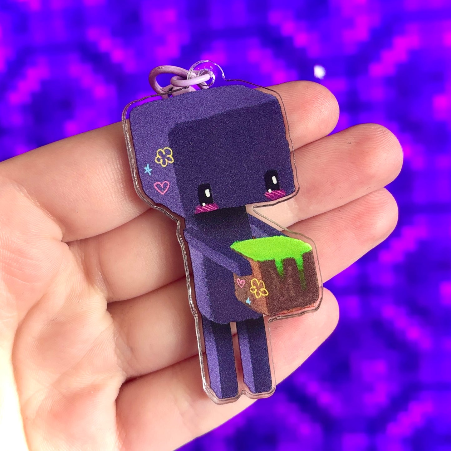 Cute Minecraft Enderman Keychain – A Tiny Teleporting Friend!