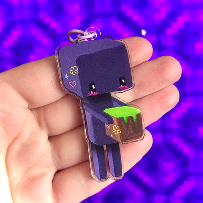 Cute Minecraft Enderman Keychain – A Tiny Teleporting Friend!