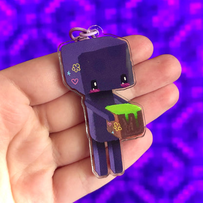 Cute Minecraft Enderman Keychain – A Tiny Teleporting Friend!