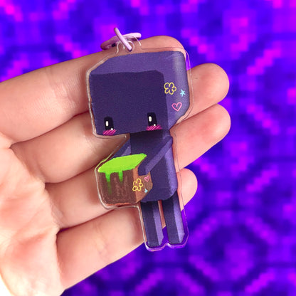 Cute Minecraft Enderman Keychain – A Tiny Teleporting Friend!