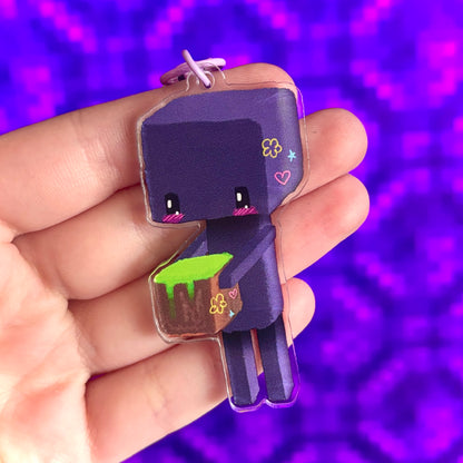 Cute Minecraft Enderman Keychain – A Tiny Teleporting Friend!