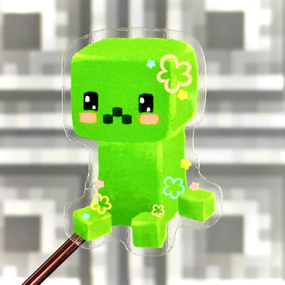 Cute Creeper Transparent Sticker – Tiny But Explosive!