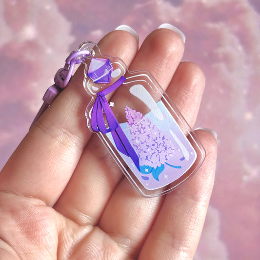 Lilac Potion Keychain – A Bottle of Floral Magic!