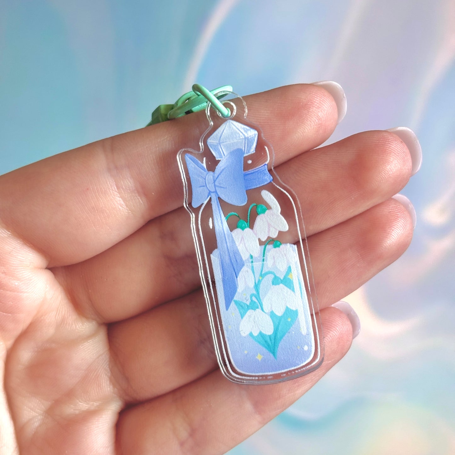 Snowdrop Potion Keychain – A Bottle of Winter's Hope!