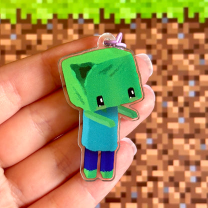 Cute Minecraft Zombie Keychain – Undead, But Adorable!