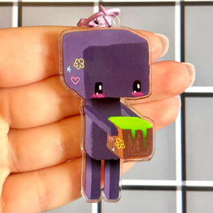 Cute Minecraft Enderman Keychain – A Tiny Teleporting Friend!