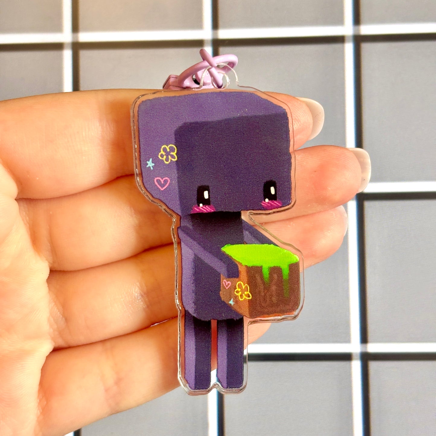 Cute Minecraft Enderman Keychain – A Tiny Teleporting Friend!