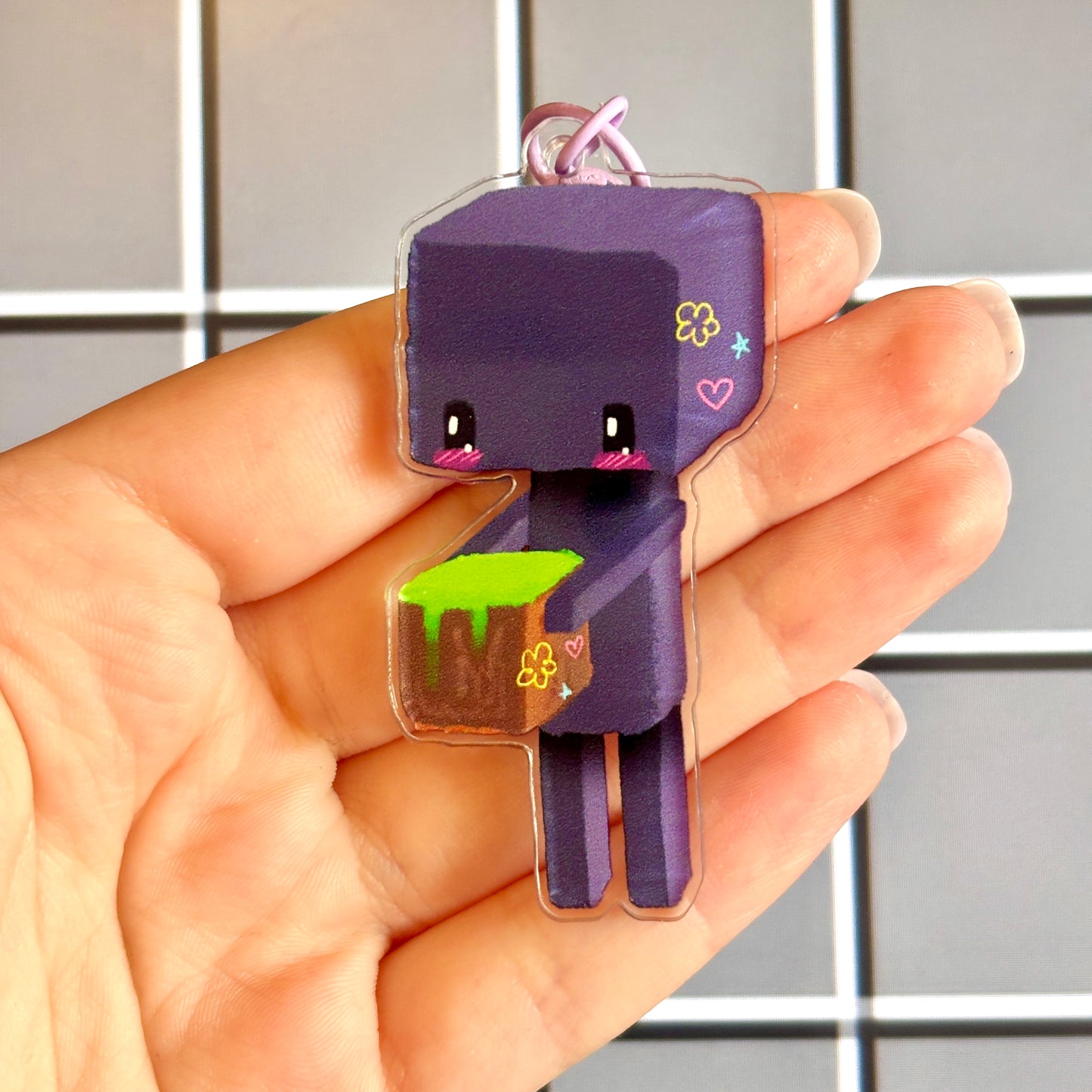 Cute Minecraft Enderman Keychain – A Tiny Teleporting Friend!