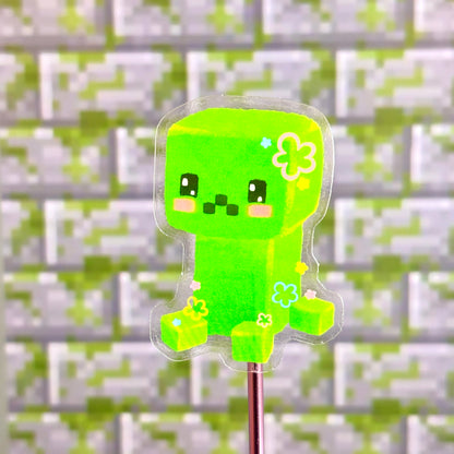 Cute Creeper Transparent Sticker – Tiny But Explosive!