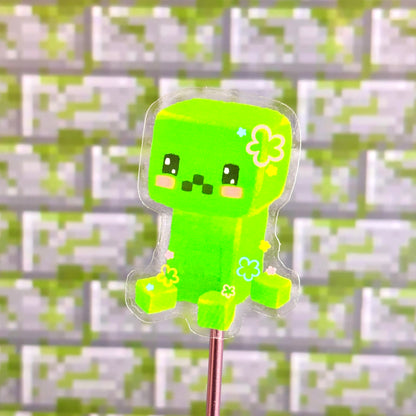 Cute Creeper Transparent Sticker – Tiny But Explosive!