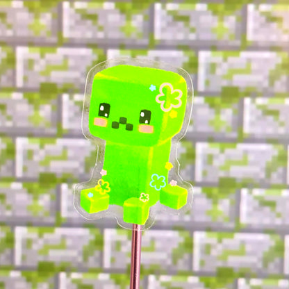 Cute Creeper Transparent Sticker – Tiny But Explosive!