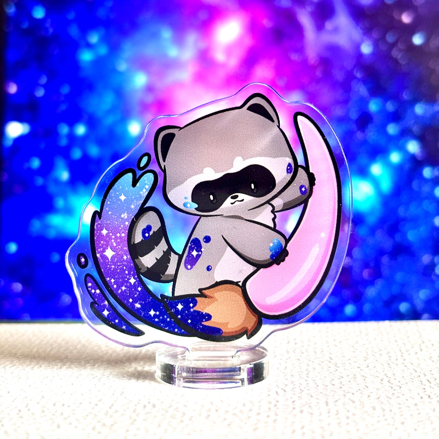 Artist Raccoon Standee - Galactic Painter