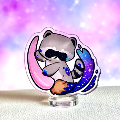 Artist Raccoon Standee - Galactic Painter