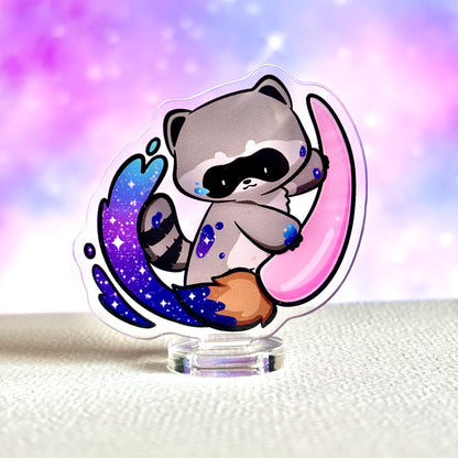 Artist Raccoon Standee - Galactic Painter