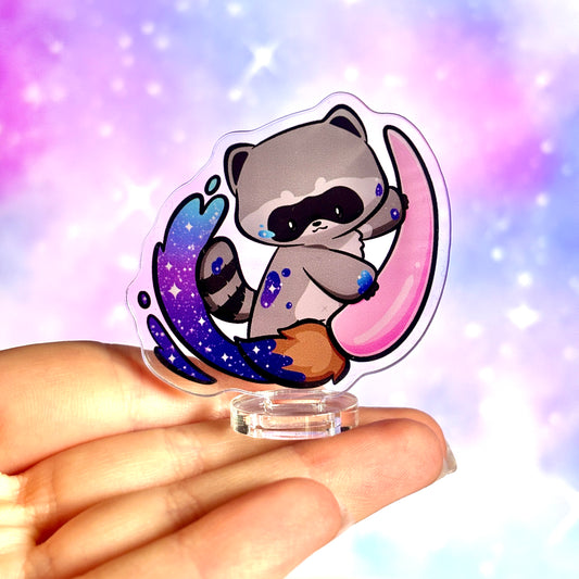 Artist Raccoon Standee - Galactic Painter